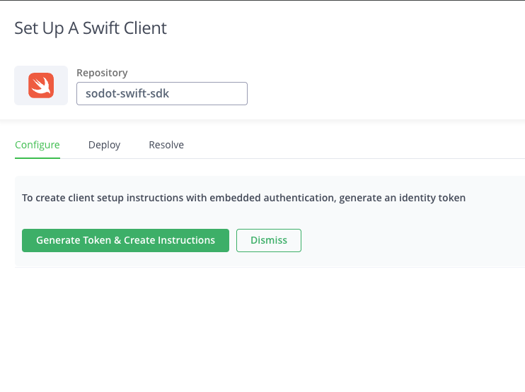 Generate Token Button